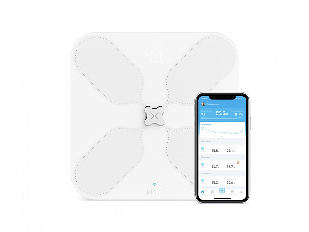 Умные диагностические весы с Wi-Fi Picooc S3 White V2 (6924917717346), белый с логотипом в Ставрополе заказать по выгодной цене в кибермаркете AvroraStore