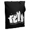 Холщовая сумка «Улыбаемся и машем», черная с логотипом в Ставрополе заказать по выгодной цене в кибермаркете AvroraStore