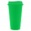 Стакан с крышкой Color Cap, зеленый с логотипом в Ставрополе заказать по выгодной цене в кибермаркете AvroraStore