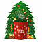 Коробка-украшение для чашки( D=9 см) в виде елки с логотипом в Ставрополе заказать по выгодной цене в кибермаркете AvroraStore