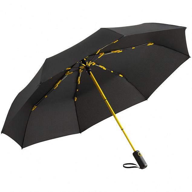 Зонт складной AOC Colorline, желтый с логотипом в Ставрополе заказать по выгодной цене в кибермаркете AvroraStore
