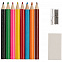 Набор Hobby с цветными карандашами, ластиком и точилкой, белый с логотипом в Ставрополе заказать по выгодной цене в кибермаркете AvroraStore