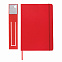 Блокнот с закладкой-фонариком, красный с логотипом в Ставрополе заказать по выгодной цене в кибермаркете AvroraStore