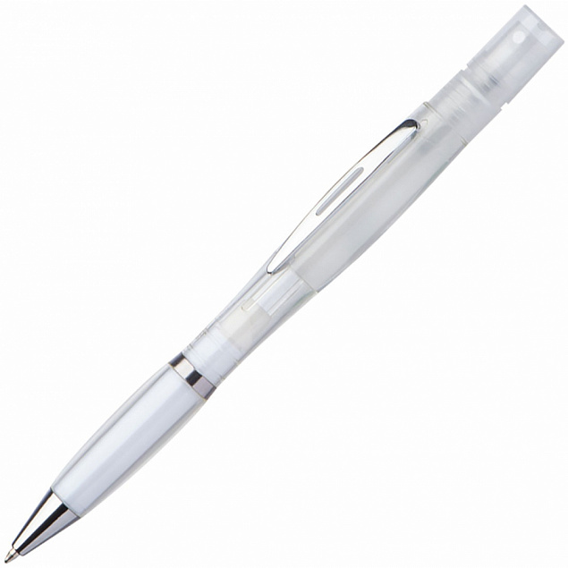 Шариковая ручка с распылителем, белая  с логотипом в Ставрополе заказать по выгодной цене в кибермаркете AvroraStore