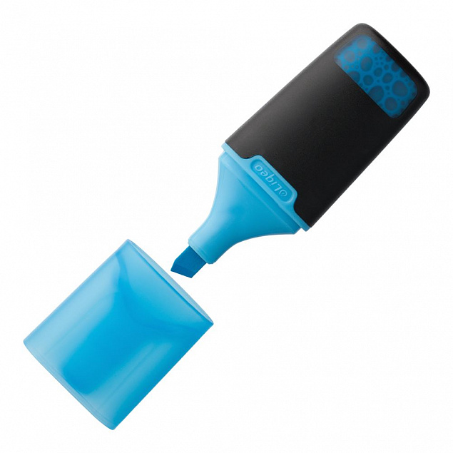 Маркер текстовый Liqeo Mini, голубой с логотипом в Ставрополе заказать по выгодной цене в кибермаркете AvroraStore