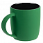 Кружка Surprise Touch Black c покрытием софт-тач, зеленая с логотипом в Ставрополе заказать по выгодной цене в кибермаркете AvroraStore