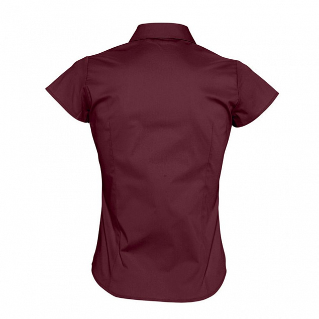 Рубашка женская с коротким рукавом Excess, бордовая с логотипом в Ставрополе заказать по выгодной цене в кибермаркете AvroraStore