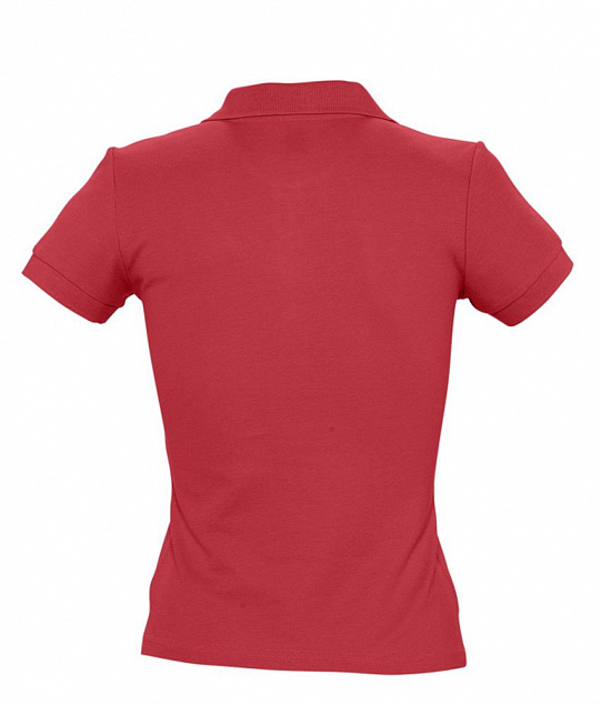 Рубашка поло женская PEOPLE 210, красная с логотипом в Ставрополе заказать по выгодной цене в кибермаркете AvroraStore
