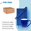 Набор подарочный SOFT-STYLE: бизнес-блокнот, ручка, кружка, коробка, стружка, синий с логотипом в Ставрополе заказать по выгодной цене в кибермаркете AvroraStore