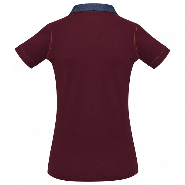 Рубашка поло женская DNM Forward бордовая с логотипом в Ставрополе заказать по выгодной цене в кибермаркете AvroraStore