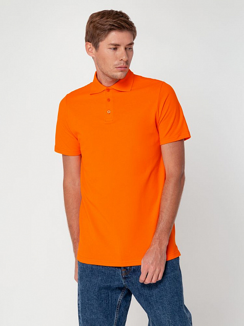 Рубашка поло Virma light, оранжевая с логотипом в Ставрополе заказать по выгодной цене в кибермаркете AvroraStore