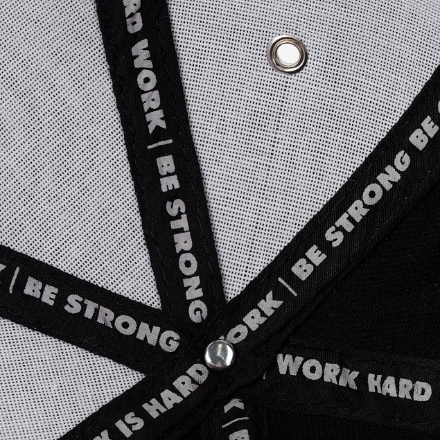 Бейсболка Hard Work Black со светоотражающим элементом с логотипом в Ставрополе заказать по выгодной цене в кибермаркете AvroraStore
