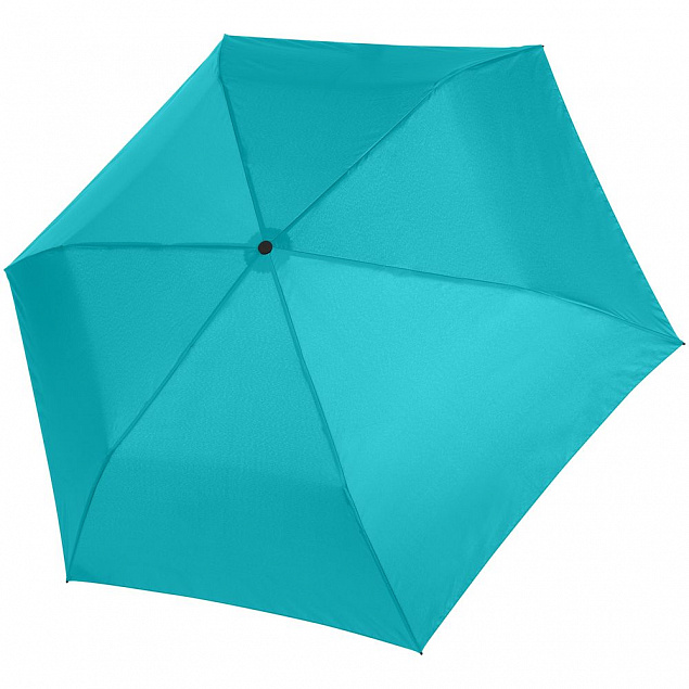 Зонт складной Zero 99, голубой с логотипом в Ставрополе заказать по выгодной цене в кибермаркете AvroraStore