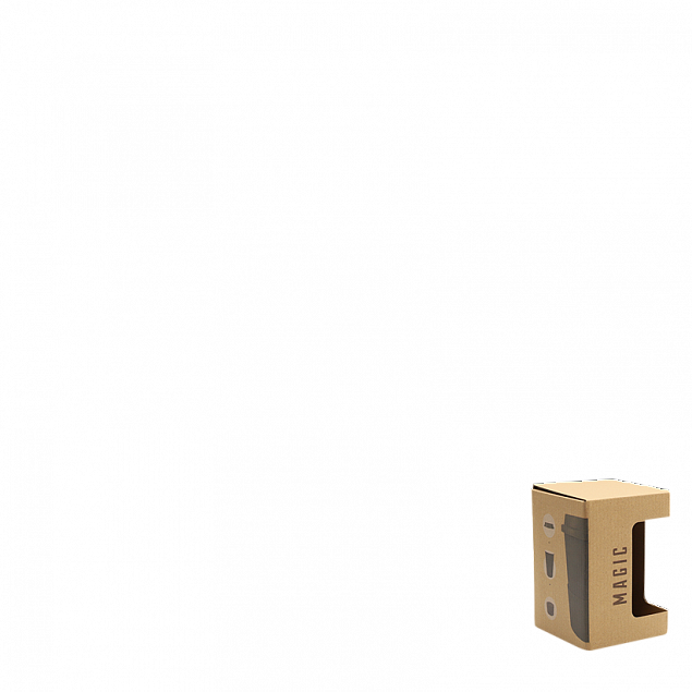 Коробка для кружки &quot;Magic&quot;с окном, коричневый с логотипом в Ставрополе заказать по выгодной цене в кибермаркете AvroraStore