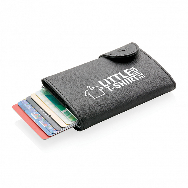 Кошелек с держателем для карт C-Secure RFID, черный с логотипом в Ставрополе заказать по выгодной цене в кибермаркете AvroraStore