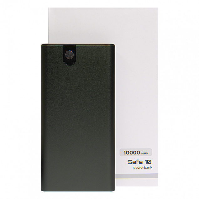 Универсальный аккумулятор OMG Safe 10 (10000 мАч), серый, 13,8х6.8х1,4 см с логотипом в Ставрополе заказать по выгодной цене в кибермаркете AvroraStore