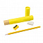 Письменный набор Tubey, карандаш, точилка и ластик, желтый с логотипом в Ставрополе заказать по выгодной цене в кибермаркете AvroraStore