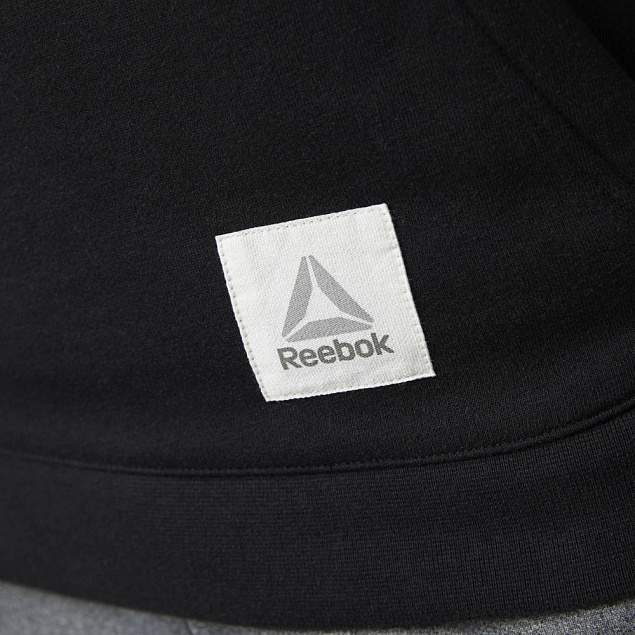 Толстовка мужская Crew Neck, черная с логотипом в Ставрополе заказать по выгодной цене в кибермаркете AvroraStore