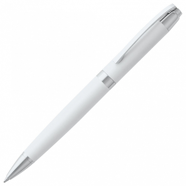 Ручка шариковая Razzo Chrome, белая с логотипом в Ставрополе заказать по выгодной цене в кибермаркете AvroraStore
