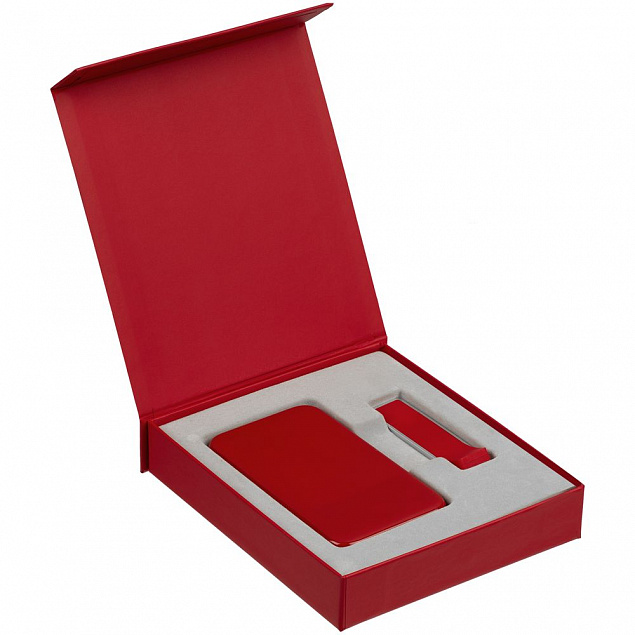 Коробка Latern для аккумулятора 5000 мАч и флешки, красная с логотипом в Ставрополе заказать по выгодной цене в кибермаркете AvroraStore