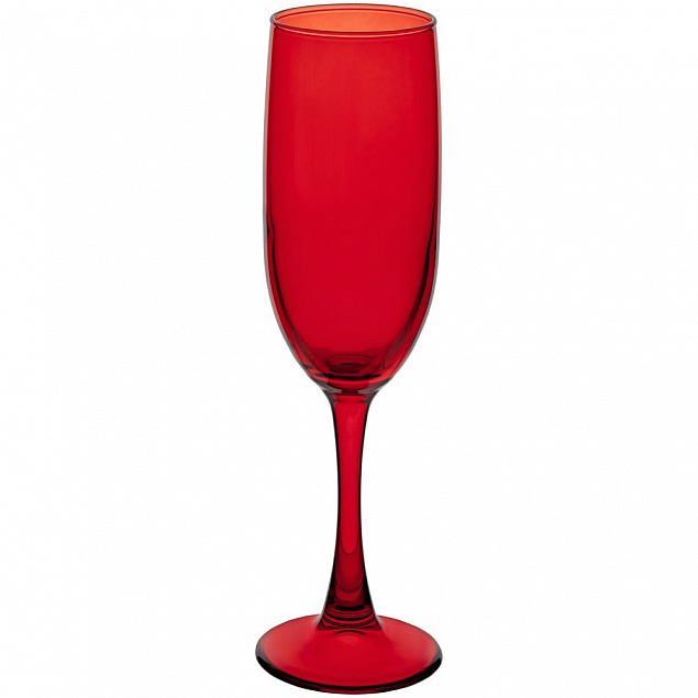 Бокал для шампанского Enjoy, красный с логотипом в Ставрополе заказать по выгодной цене в кибермаркете AvroraStore