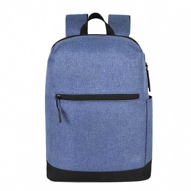 Рюкзак Boom, синий/чёрный, 43 x 30 x 13 см, 100% полиэстер  с логотипом в Ставрополе заказать по выгодной цене в кибермаркете AvroraStore