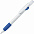 ALLEGRA, ручка шариковая, синий/белый, пластик с логотипом в Ставрополе заказать по выгодной цене в кибермаркете AvroraStore