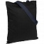 Холщовая сумка BrighTone, черная с темно-синими ручками с логотипом в Ставрополе заказать по выгодной цене в кибермаркете AvroraStore