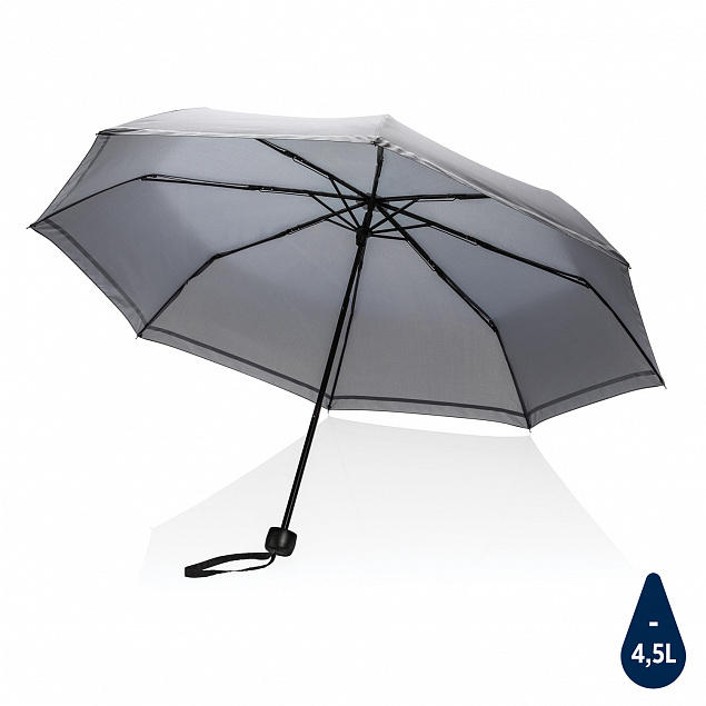Компактный зонт Impact из RPET AWARE™ со светоотражающей полосой, 20.5" с логотипом в Ставрополе заказать по выгодной цене в кибермаркете AvroraStore