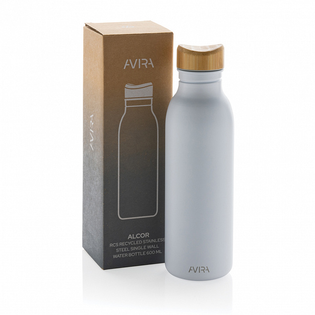 Бутылка для воды Avira Alcor из переработанной стали RCS, 600 мл с логотипом в Ставрополе заказать по выгодной цене в кибермаркете AvroraStore