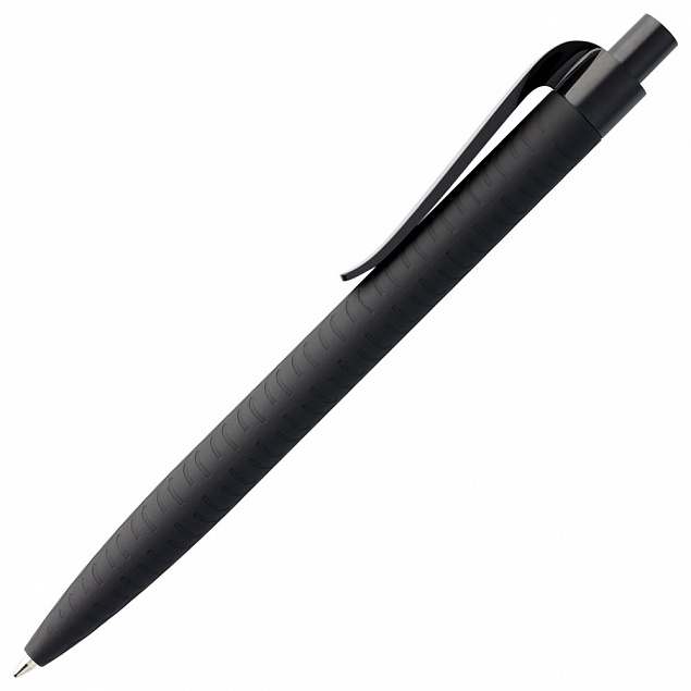 Ручка шариковая Prodir QS03 PRP Tyre Soft Touch, черная с логотипом в Ставрополе заказать по выгодной цене в кибермаркете AvroraStore