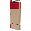 Блокнот на кольцах Eco Note с ручкой, красный с логотипом в Ставрополе заказать по выгодной цене в кибермаркете AvroraStore