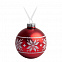 Елочный шар «Скандинавский узор», 8 см, красный с логотипом в Ставрополе заказать по выгодной цене в кибермаркете AvroraStore