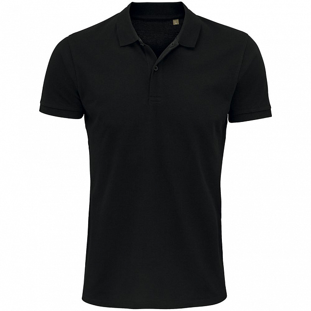 Рубашка поло мужская Planet Men, черная с логотипом в Ставрополе заказать по выгодной цене в кибермаркете AvroraStore