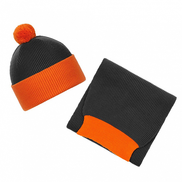 Набор Snappy, темно-серый с оранжевым с логотипом в Ставрополе заказать по выгодной цене в кибермаркете AvroraStore