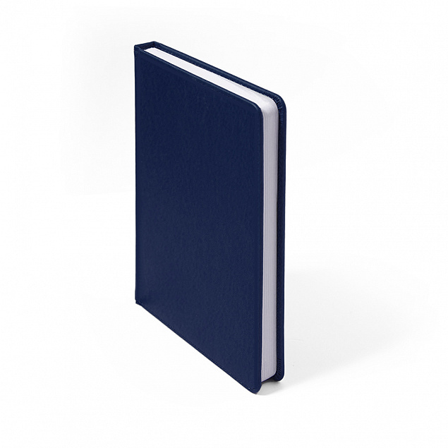 Ежедневник недатированный Duncan, А5,  темно-синий, белый блок с логотипом в Ставрополе заказать по выгодной цене в кибермаркете AvroraStore