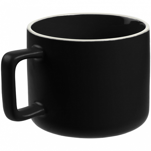 Чашка Fusion, черная с логотипом в Ставрополе заказать по выгодной цене в кибермаркете AvroraStore