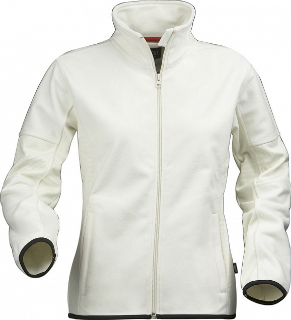 Куртка флисовая женская SARASOTA, белая с оттенком слоновой кости с логотипом в Ставрополе заказать по выгодной цене в кибермаркете AvroraStore