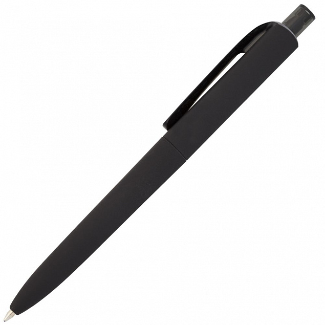 Ручка шариковая Prodir DS8 PRR-Т Soft Touch, черная с логотипом в Ставрополе заказать по выгодной цене в кибермаркете AvroraStore