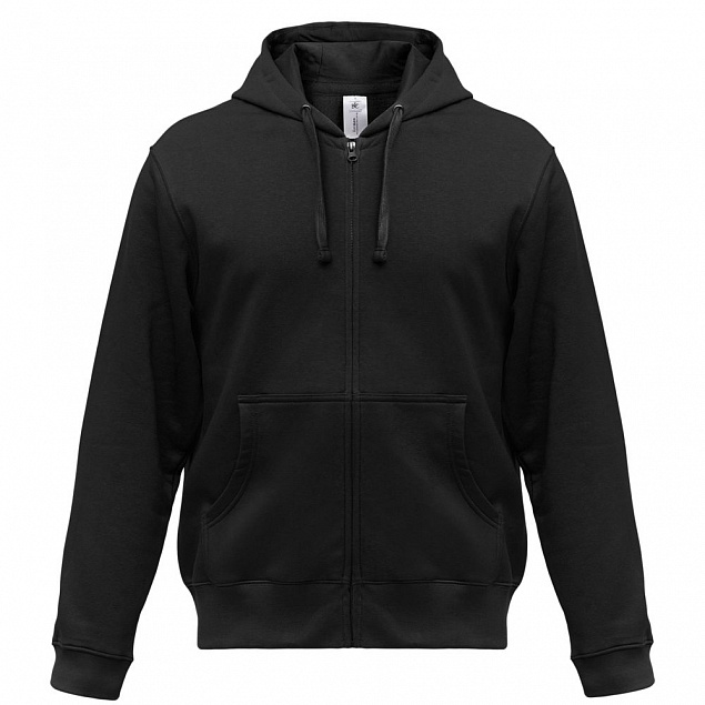 Толстовка мужская Hooded Full Zip черная с логотипом в Ставрополе заказать по выгодной цене в кибермаркете AvroraStore