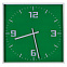Часы настенные "КВАДРАТ"; зеленый, 30*30 см; пластик; без элементов питания с логотипом в Ставрополе заказать по выгодной цене в кибермаркете AvroraStore
