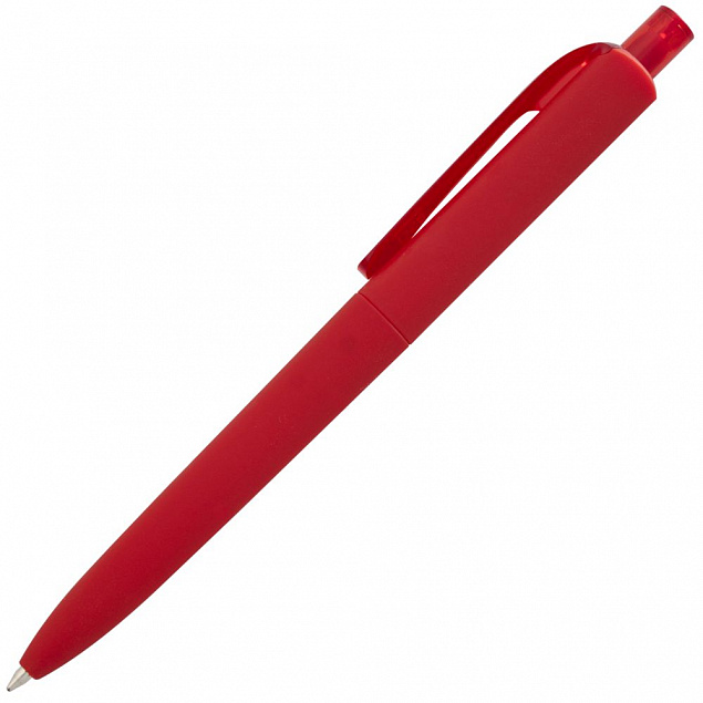 Ручка шариковая Prodir DS8 PRR-Т Soft Touch, красная с логотипом в Ставрополе заказать по выгодной цене в кибермаркете AvroraStore