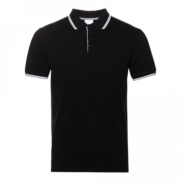 Рубашка поло Рубашка мужская 05 Чёрный с логотипом в Ставрополе заказать по выгодной цене в кибермаркете AvroraStore