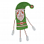 Новогодний колпачок Забавный Дед мороз текстиль(зеленый)(упаковка для конфет) с логотипом в Ставрополе заказать по выгодной цене в кибермаркете AvroraStore