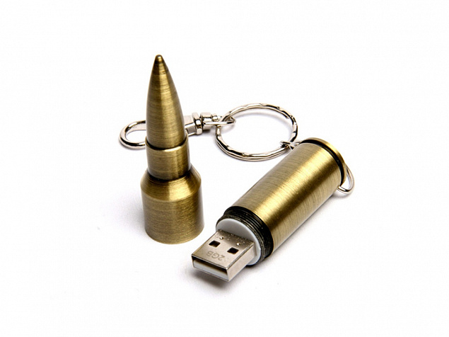 USB-флешка на 32 Гб в виде патрона от АК-47 с логотипом в Ставрополе заказать по выгодной цене в кибермаркете AvroraStore