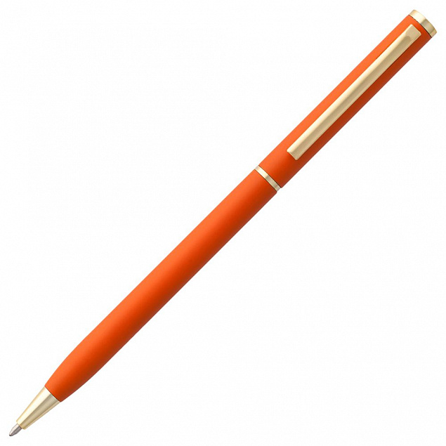 Ручка шариковая Hotel Gold, ver.2, оранжевая с логотипом в Ставрополе заказать по выгодной цене в кибермаркете AvroraStore