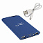 Зарядное устройство "Theta", 6000 mAh, 2 выхода USB, темно-синий, покрытие soft touch с логотипом в Ставрополе заказать по выгодной цене в кибермаркете AvroraStore