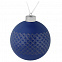 Елочный шар Queen, 10 см, синий с логотипом в Ставрополе заказать по выгодной цене в кибермаркете AvroraStore