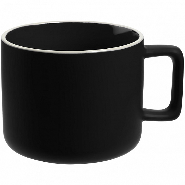 Чашка Fusion, черная с логотипом в Ставрополе заказать по выгодной цене в кибермаркете AvroraStore