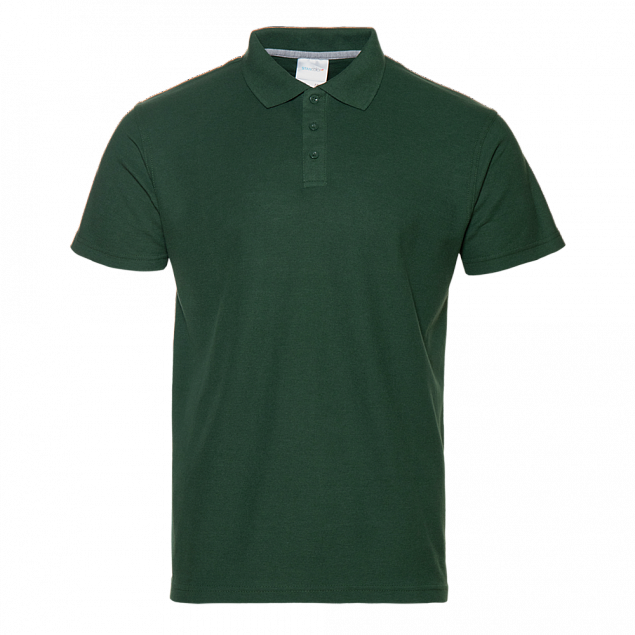 Рубашка поло Рубашка мужская 04 Тёмно-зелёный с логотипом в Ставрополе заказать по выгодной цене в кибермаркете AvroraStore